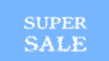 Naklejka na ściany i meble Super Sale cloud text effect sky isolated background. animated text effect with high visual impact. letter and text effect. 
