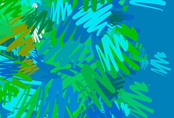 Light Blue, Green vector pattern with sharp lines.