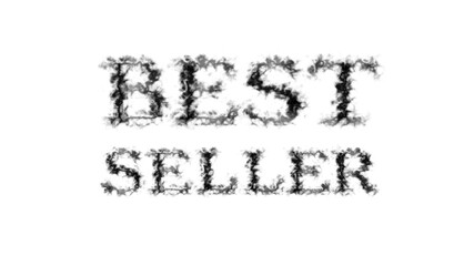 Best Seller smoke text effect white isolated background. animated text effect with high visual impact. letter and text effect. 