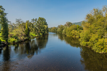 Fototapeta na wymiar River Usk, Crickhowel, Wales, UK