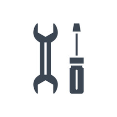 Services Related Vector Glyph Icon. Isolated on White Background. Vector Illustration.