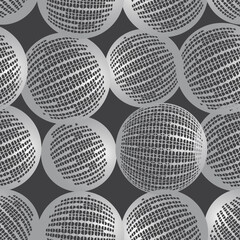 Decorative silver openwork spheres