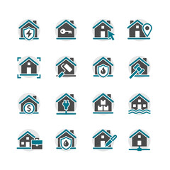real estate vector icon set