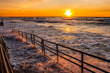 Morze bałtyckie  zachód słońca Sunset
