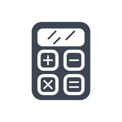 SEO Calculator Related Vector Glyph Icon. Isolated on White Background. Vector Illustration.