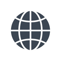 Globe Related Vector Glyph Icon. Isolated on White Background. Vector Illustration.