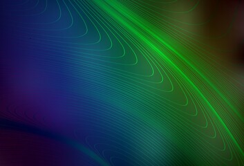 Dark Blue, Green vector pattern with wry lines.