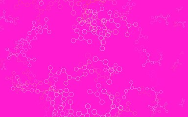 Light Pink, Yellow vector background with forms of artificial intelligence.