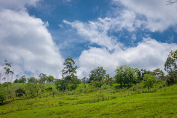 Colombian landscapes. Green mountains in Colombia, Latin America