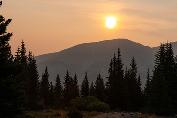 Naklejka na ściany i meble Sunrise on Quandary Hiking Trail Breckenridge Colorado