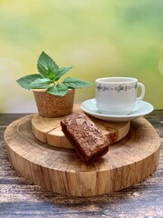 cup of coffee and cake