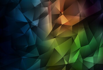 Fototapeta premium Dark Green, Red vector abstract mosaic pattern.