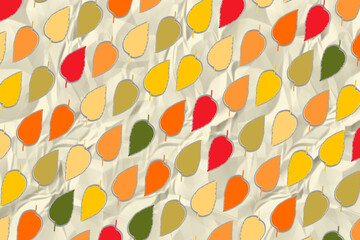Background of multi-colored leaves representing autumn
