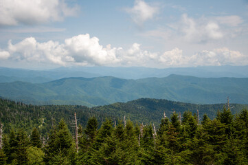 mountains and clouds