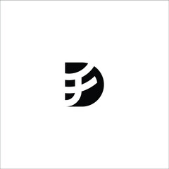 fd or df initial logo is a little explanation of the concept of the logo: a unique letter with clean, clear, thick, and elegant lines