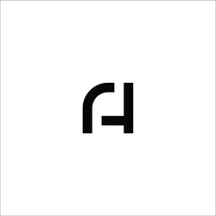 rh initial logo is a little explanation of the concept of the logo: a unique letter with clean, clear, thick, and elegant lines
