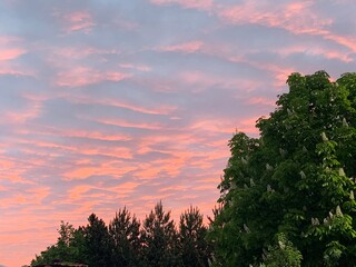 sunset in the mountains