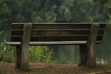 old wooden bench