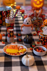 Kids Halloween party table decorations