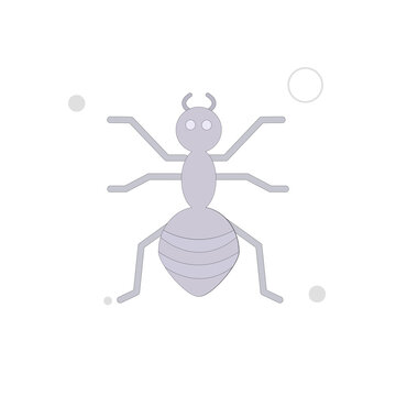 Ant vector flat illustration on white background