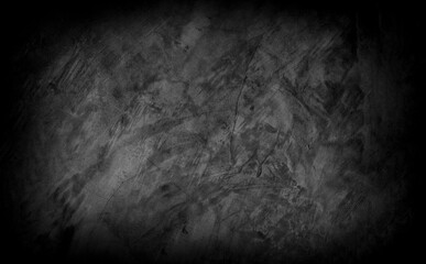 Old wall texture cement dark black gray  background abstract grey color design are light with white gradient background.