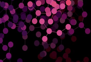 Dark Purple, Pink vector texture with artificial intelligence concept.