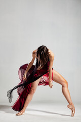 ballerina with a waving red dress © Nikola Spasenoski
