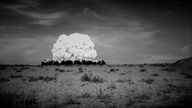 Old film nuclear explosion test