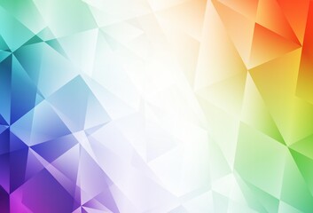 Obraz premium Light Multicolor vector gradient triangles template.
