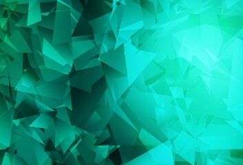 Obraz premium Light Green vector abstract polygonal template.