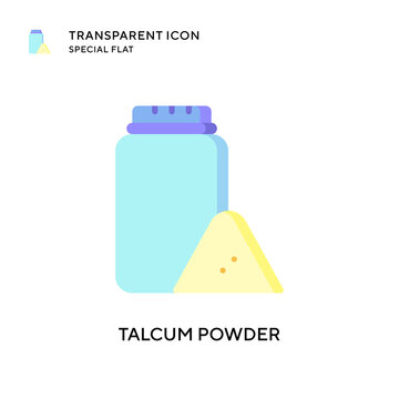 Talcum Powder Vector Icon. Flat Style Illustration. EPS 10 Vector.