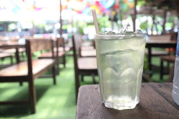 glass of water drink in restaurant Thailand