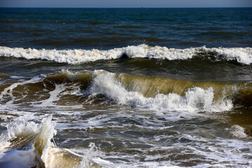 The waves of the sea