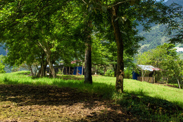 Fototapeta premium Colombian landscapes. Green mountains in Colombia, Latin America 