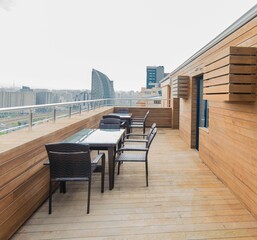 The terrace cafe on top floor