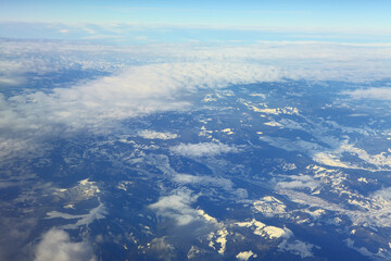 Fototapeta na wymiar mountain range aerial view part of the Pennine Alps