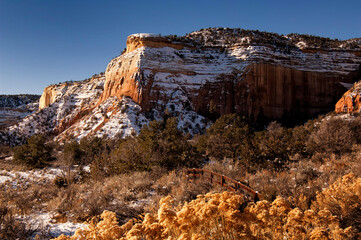 Echo Canyon after snowstorm;  nr Abiquiu, New Mexico