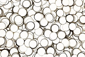 Abstract circular pattern in black and white, suitable as wallpaper or background, ornamental design etc. 