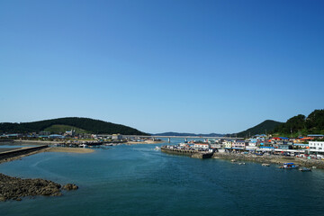 Fototapeta premium Scenery of Anheunghang on September 20, 2020