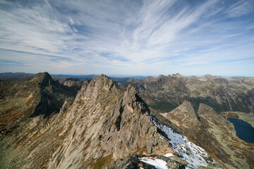 Ridges of Ergaki, the Sayan mountains, Russia.