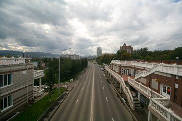 Fototapeta premium View of the city of Krasnoyarsk, Russia.