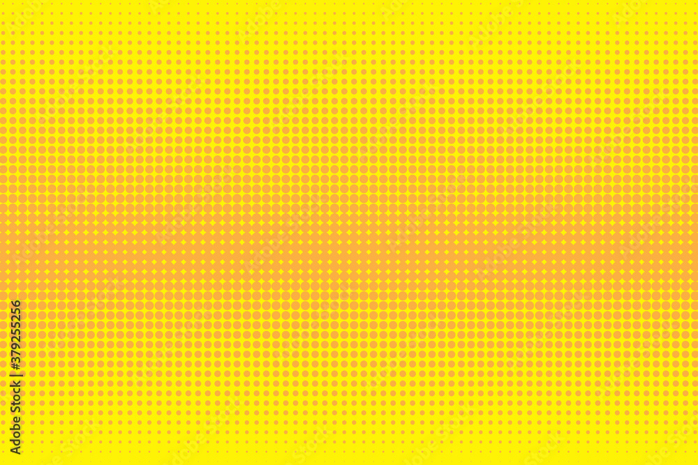 Poster halftone pattern. yellow texture. dots background. bitmap drawing. bright canvas. vector illustratio