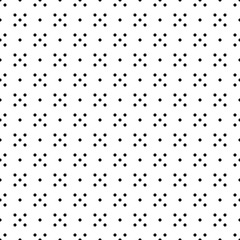 Black round spots texture. Circles embroidery background. Polka dot motif. Seamless surface pattern design with circular ornament. Digital paper for textile print, web designing. Vector illustration.