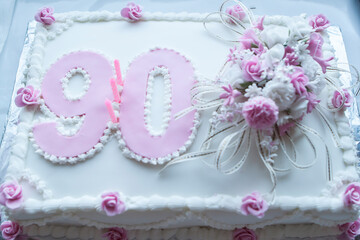 90th birthday cake