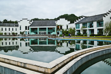 Obraz premium Traditional hui style houses and reflections Anhui China