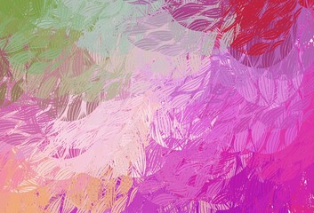 Dark Pink, Green vector backdrop with memphis shapes.