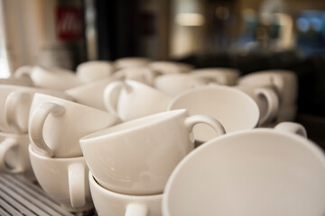 stacks of coffee cups