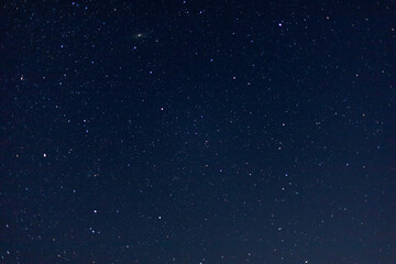 Closeup night blue starry sky