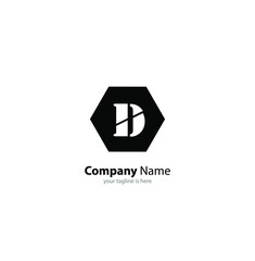 Fototapeta premium The simple elegant logo of letter D with white background