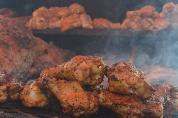 wings on the grill